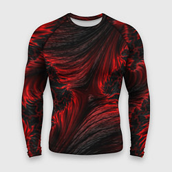 Рашгард мужской Red vortex pattern, цвет: 3D-принт