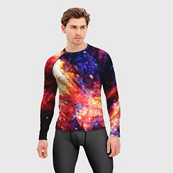 Рашгард мужской Космическое сияние ночь, цвет: 3D-принт — фото 2