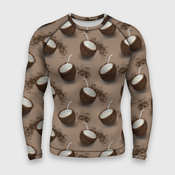Рашгард мужской Кокос и шоколад - паттерн, цвет: 3D-принт