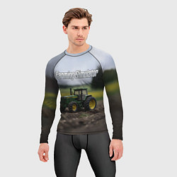 Рашгард мужской Farming Simulator - Игрушечный зеленый, цвет: 3D-принт — фото 2