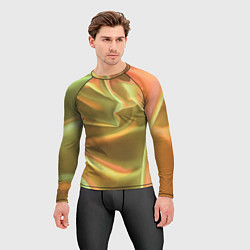 Рашгард мужской Золотой шёлк и отливы, цвет: 3D-принт — фото 2