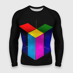 Рашгард мужской Многосторонний цветной куб, цвет: 3D-принт