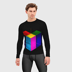 Рашгард мужской Многосторонний цветной куб, цвет: 3D-принт — фото 2