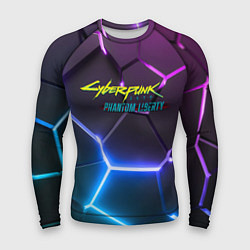 Мужской рашгард Cyberpunk 2077 phantom liberty neon