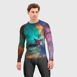 Рашгард мужской Аморфный цветастый космос, цвет: 3D-принт — фото 2