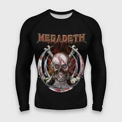 Рашгард мужской Megadeth - боевой череп, цвет: 3D-принт
