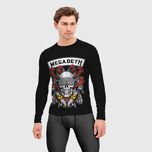 Мужской рашгард Megadeth - ядерный череп / 3D-принт – фото 3