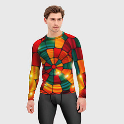 Рашгард мужской Круговая мозаика, цвет: 3D-принт — фото 2