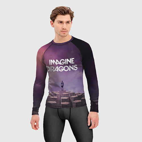 Мужской рашгард Imagine Dragons обложка альбома Night Visions / 3D-принт – фото 3