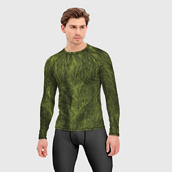 Рашгард мужской Мятая зеленая ткань, цвет: 3D-принт — фото 2