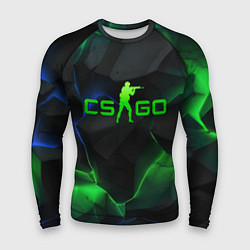 Рашгард мужской CS GO dark green, цвет: 3D-принт