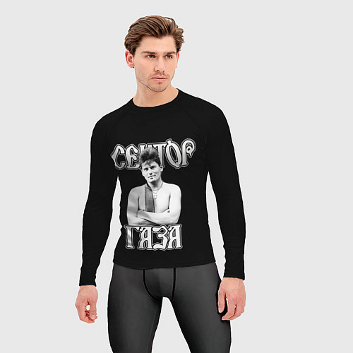 Мужской рашгард Сектор Газа и Анархия хой / 3D-принт – фото 3