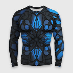 Рашгард мужской Синий абстрактный узор на плитах, цвет: 3D-принт