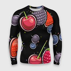 Рашгард мужской Плоды и ягоды, цвет: 3D-принт
