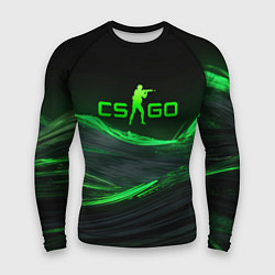 Рашгард мужской CSGO neon green logo, цвет: 3D-принт