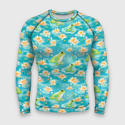 Мужской рашгард Кувшинки и лягушки