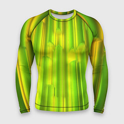 Рашгард мужской Зеленые неоновые полосы, цвет: 3D-принт