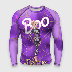 Рашгард мужской Барби в костюме скелета: паутина и фиолетовый дым, цвет: 3D-принт