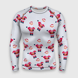 Рашгард мужской Дед Мороз - Новогодний дедушка паттерн, цвет: 3D-принт