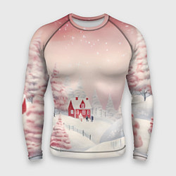 Мужской рашгард Снежное сияние ночи