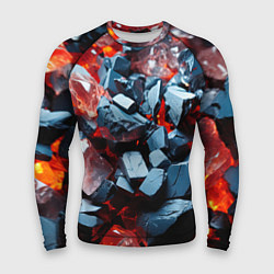 Мужской рашгард Янтарные камни асбтракция