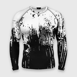 Мужской рашгард Черно-белая абстракция гранж