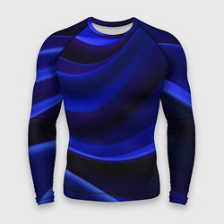 Рашгард мужской Темная синяя абстракция, цвет: 3D-принт
