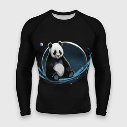 Рашгард мужской Панда сидит, цвет: 3D-принт