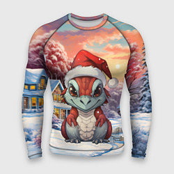 Рашгард мужской Дракоша 2024 новогодний символ года, цвет: 3D-принт