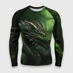 Рашгард мужской Зеленый дракон символ 2024, цвет: 3D-принт