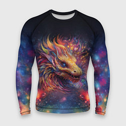 Рашгард мужской Космический дракон - символ года, цвет: 3D-принт
