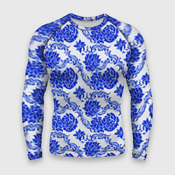 Рашгард мужской Гжель классика, цвет: 3D-принт