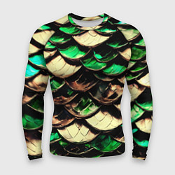 Мужской рашгард Чешуя зеленого дракона