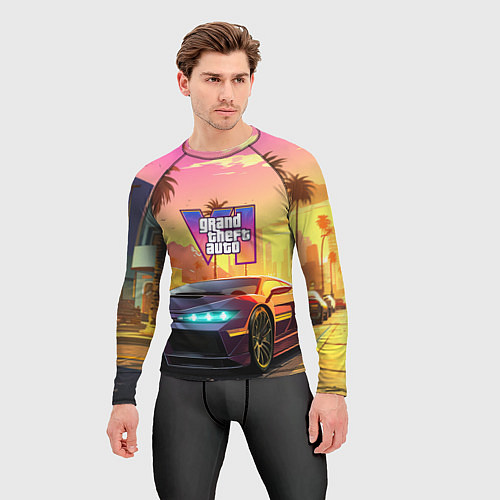 Мужской рашгард Auto GTA 6 / 3D-принт – фото 3