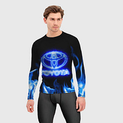 Рашгард мужской Toyota neon fire, цвет: 3D-принт — фото 2
