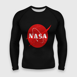 Рашгард мужской NASA redlogo space usa, цвет: 3D-принт