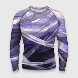 Рашгард мужской Фиолетовые прозрачные полосы, цвет: 3D-принт