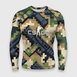 Рашгард мужской Counter Strike - pixel military pattern, цвет: 3D-принт