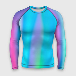 Рашгард мужской Неоновые голографические линии, цвет: 3D-принт
