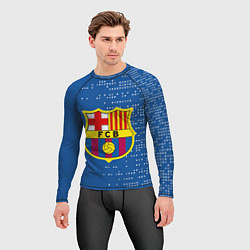 Рашгард мужской Футбольный клуб Барселона - логотип крупный, цвет: 3D-принт — фото 2