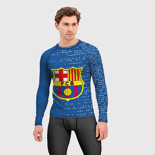 Мужской рашгард Футбольный клуб Барселона - логотип крупный / 3D-принт – фото 3