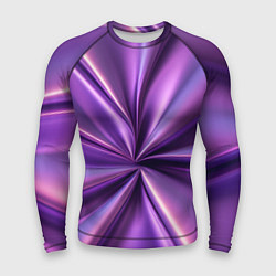 Рашгард мужской Металлический фиолетовый атлас ткань, цвет: 3D-принт