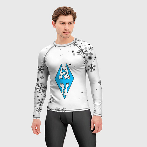 Мужской рашгард Skyrim logo winter / 3D-принт – фото 3
