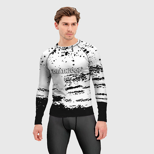 Мужской рашгард Deathloop чёрные краски / 3D-принт – фото 3