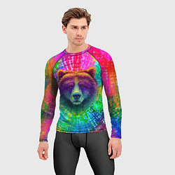 Рашгард мужской Цветной медведь, цвет: 3D-принт — фото 2