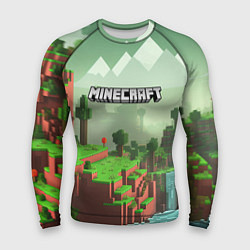 Рашгард мужской Minecraft logo квадратный мир игры, цвет: 3D-принт