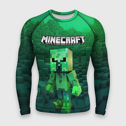 Рашгард мужской Minecraft персонаж зеленый монстр, цвет: 3D-принт