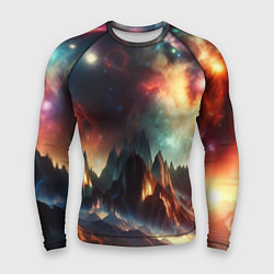 Рашгард мужской Space landscape with mountains, цвет: 3D-принт