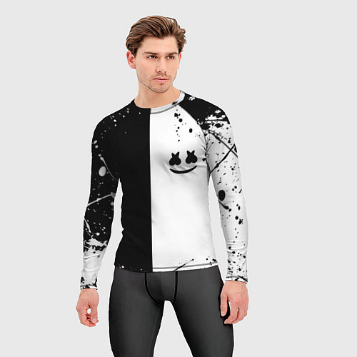 Мужской рашгард Marshmello краски музыка / 3D-принт – фото 3