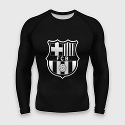 Рашгард мужской Barcelona fc club белое лого, цвет: 3D-принт